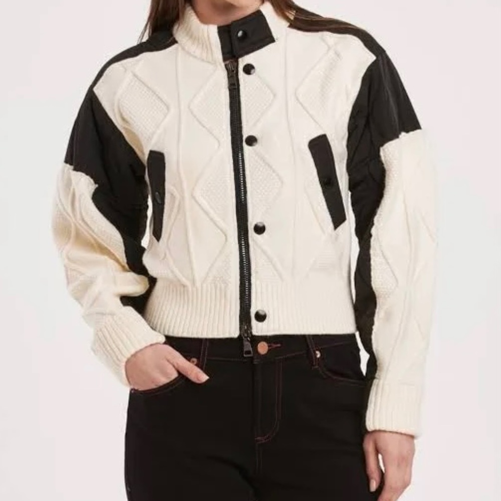 Black and white soft jacket